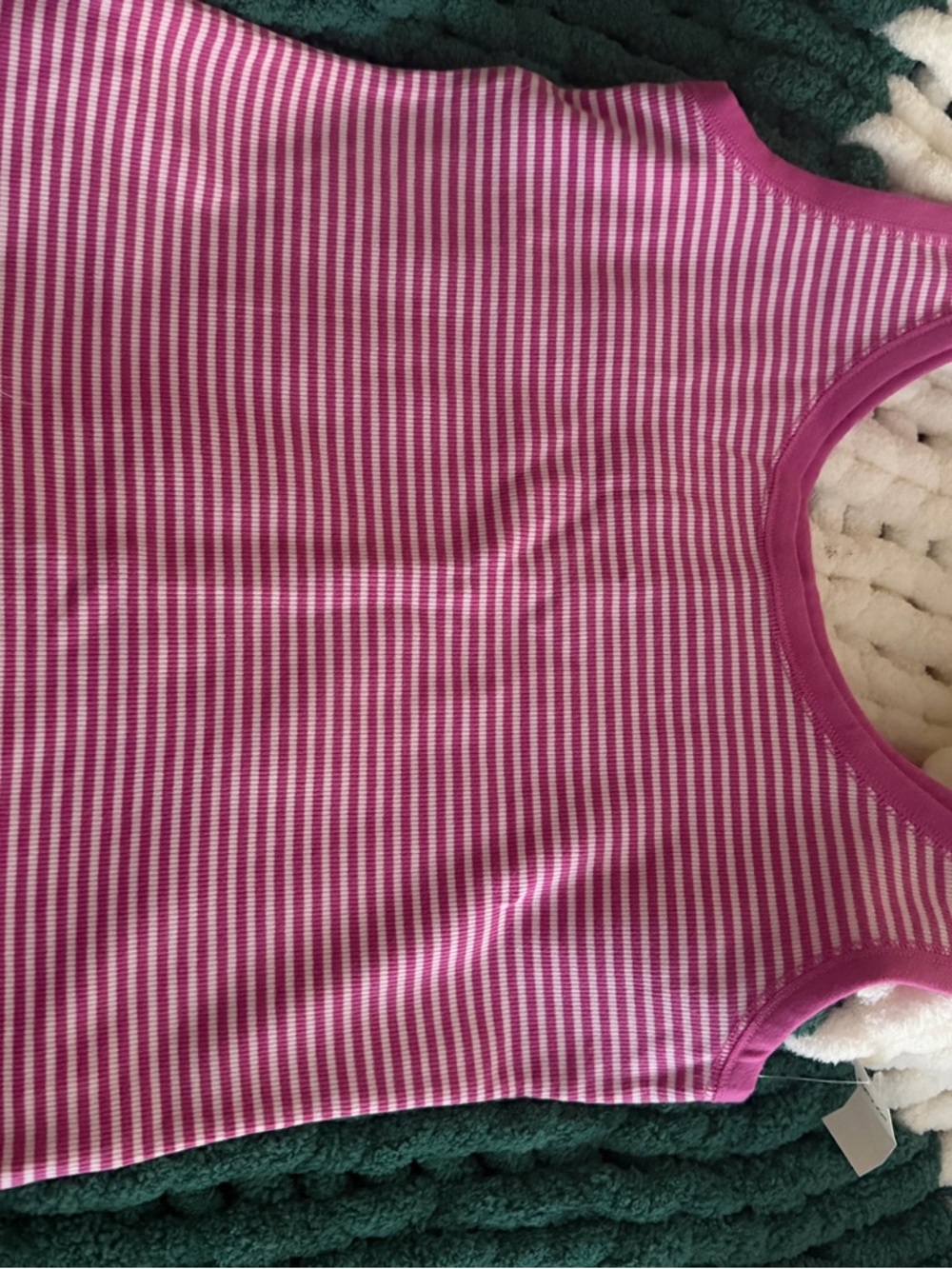 aerie Pink & White Striped Tank Top